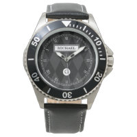 Elegant Custom Monogram Black Argyle Face Watch