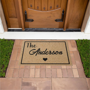 Elegant Custom Monogram Initial Doormat