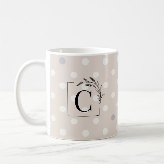 Elegant Custom Monogram Mug – Wedding Favour (Left)