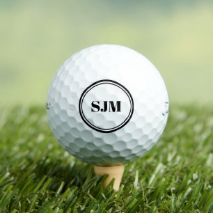 Elegant custom monogram personalised Titleist Golf Balls