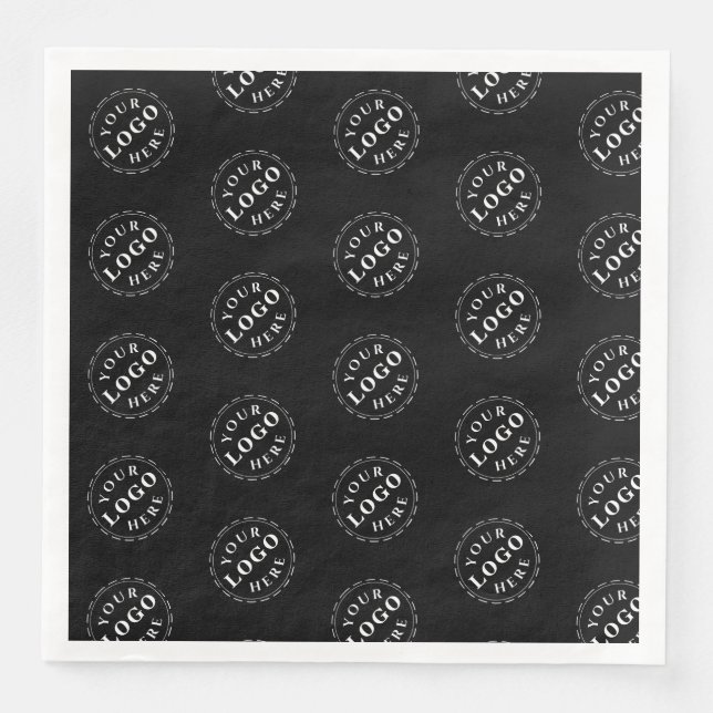 Elegant Custom Name and Title Standard Napkin (Front)