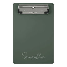 Elegant Custom Name Green Blue