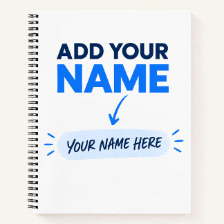 Elegant Custom Name Notebook
