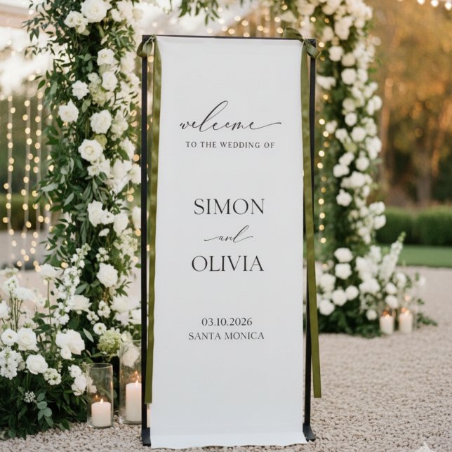Elegant Custom Names and Date Ceremony Banner (Creator Uploaded)