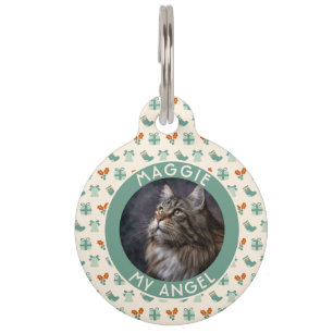 Elegant Custom Pet Owner Gift Idea Xmas Print Tag