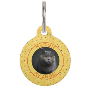 Elegant Custom Pet Themed Gift Memphis Motif Tag
