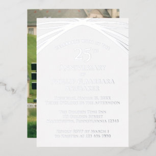 Elegant Custom Photo 25th Wedding Anniversary