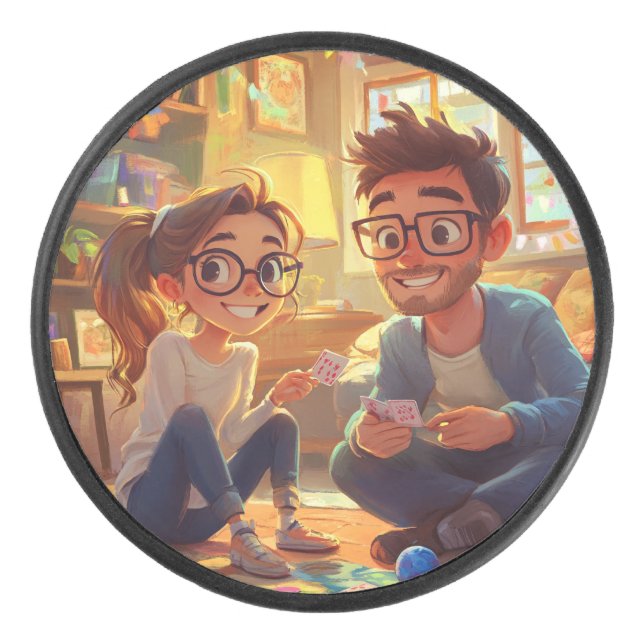 Elegant Custom Photo Add Your Own Photo Hockey Puck (Front)