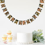 Elegant Custom Photo Bunting Flags<br><div class="desc">Minimalist Elegant Bunting Banner is perfect for a bridal shower, a birthday celebration, or a baby shower. Just ADD just photos and be ready! A Bridal Shower Decor with photographs of the bride and groom gives it a charming and personal touch. It is a way to celebrate that love with...</div>