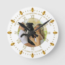 Elegant Custom PHOTO Clock ANY Occasion Add Text