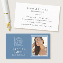 Elegant Custom Photo Logo Professional Blue