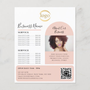 Elegant Custom Photo Logo Promotional Aesthetician Flyer