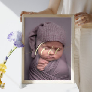 Elegant CUSTOM PHOTO LOVE SCRIPT Real Gold Foil Prints