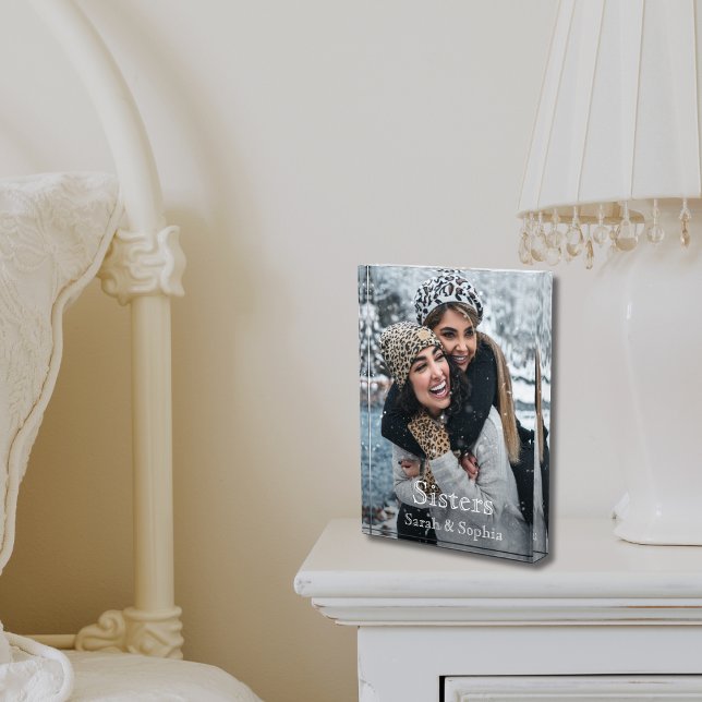 Elegant Custom Photo Make it Unique Sisters Block (Creator Uploaded)