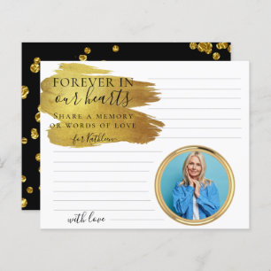 Elegant Custom Photo Share a Memory Funeral Card