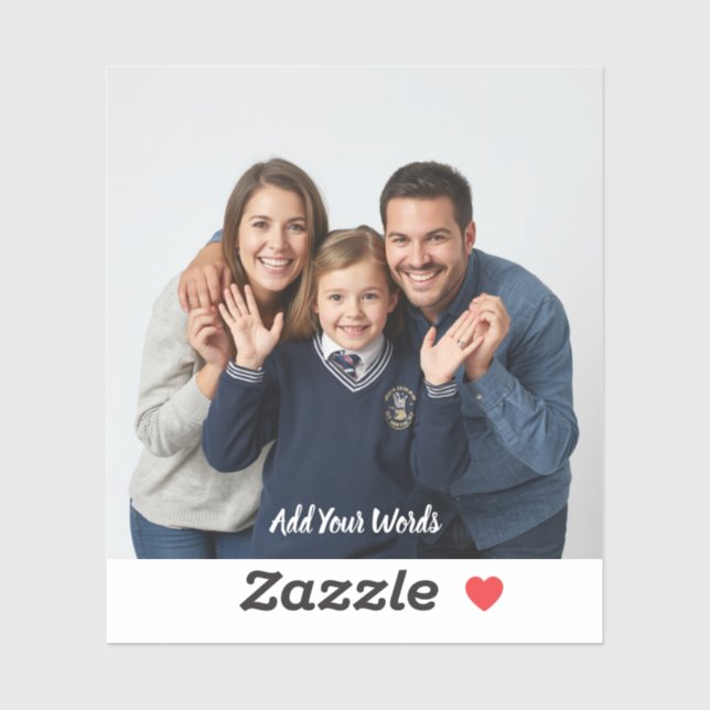 Elegant Custom Photo & Text Personalised  (Sheet)