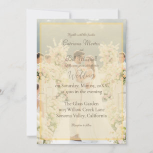 Elegant Custom Photo Wedding Invitation