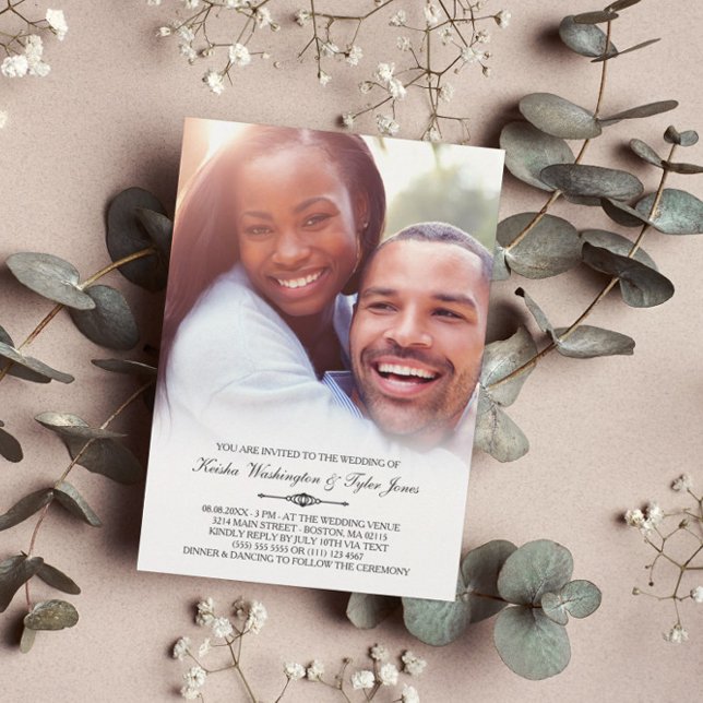 Elegant Custom Photo Wedding Invitation (Creator Uploaded)