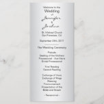 Elegant Custom Silver Black Wedding Programs<br><div class="desc">Greet your guests at your wedding ceremony with these elegant personalised programs.  Silver ombre and black letters DIY templates for you to edit as you wish.  Part of the collection 'BLACK & SILVER'</div>