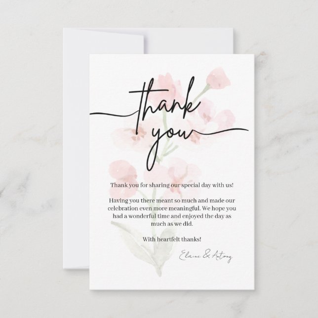 Elegant Custom Thank You Card (Front)