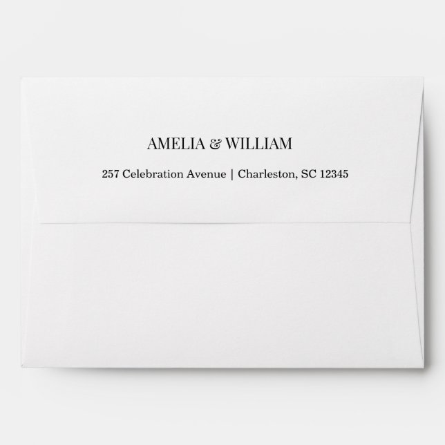 Elegant Custom Wedding Envelope  (Back (Top Flap))