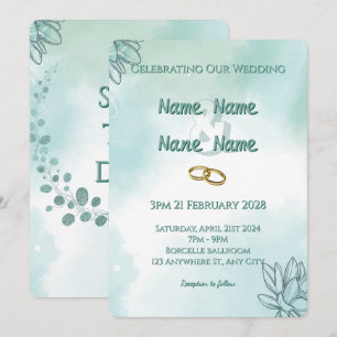 Elegant Custom Wedding Invitation 3
