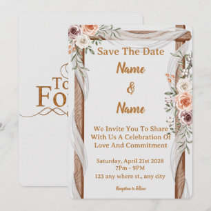 Elegant Custom Wedding Invitation 8