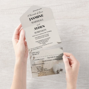 Elegant Custom Wedding Invitations 