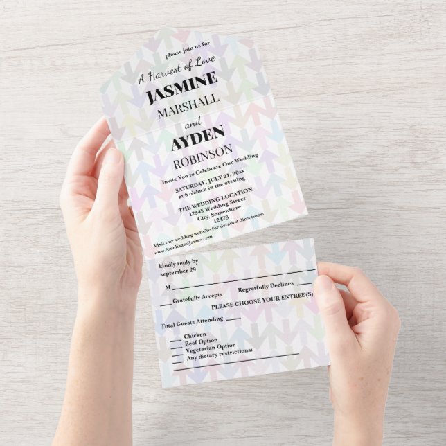 Elegant Custom Wedding Invitations  (Tearaway)