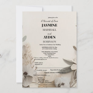 Elegant Custom Wedding Invitations 