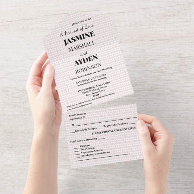 Elegant Custom Wedding Invitations  (Tearaway)