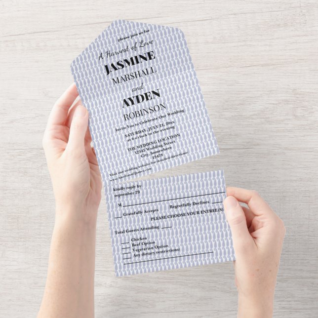 Elegant Custom Wedding Invitations  (Tearaway)