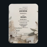 Elegant Custom Wedding Invitations  Magnet<br><div class="desc">Celebrate your love story with our stunning wedding anniversary invitations, perfect for milestone celebrations like 25th silver, 50th golden, or any special year in between! Our customisable designs range from elegant and classic to modern and rustic, ensuring a perfect match for your unique style. Printed on premium cardstock, these flat...</div>