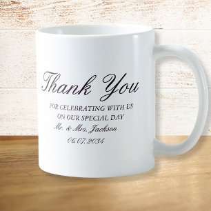 Elegant Custom Wedding Thank You Mug