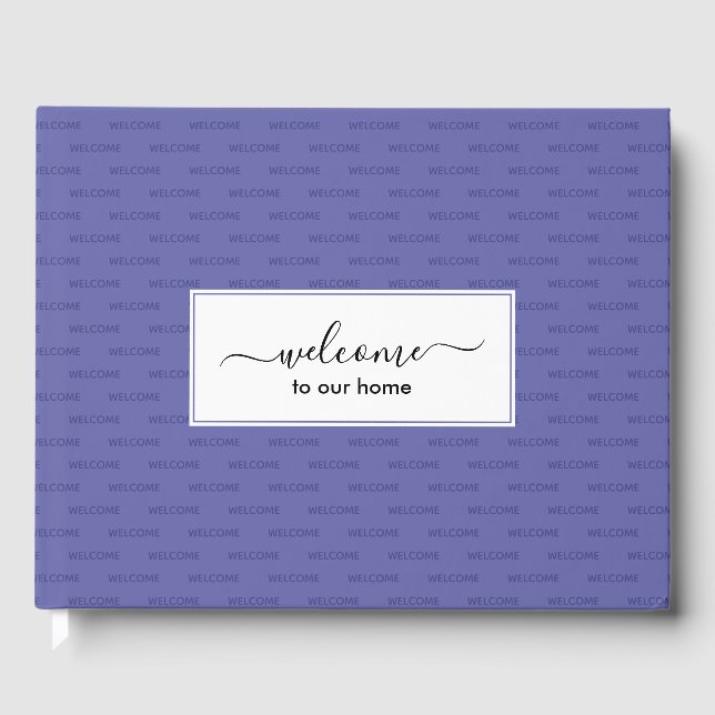 Elegant Custom WELCOME TO OUR HOME Guest Book (Front)