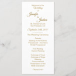 Elegant Custom White Gold Wedding Programs<br><div class="desc">Greet your guests at your wedding ceremony with these elegant personalised programs.  White background (customise to any colour) and black letters DIY templates for you to edit as you wish.  Contact designer for other variations.</div>