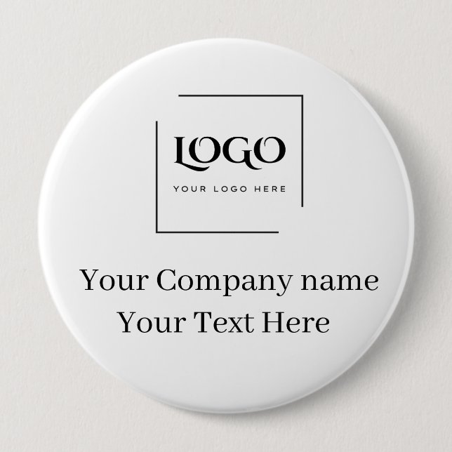 Elegant custom your logo template 10 cm round badge (Front)
