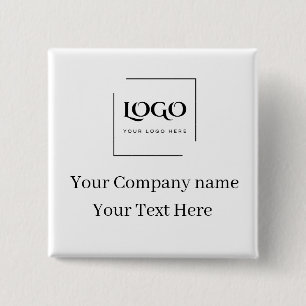 Elegant custom your logo template 15 cm square badge