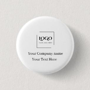Elegant custom your logo template 3 cm round badge