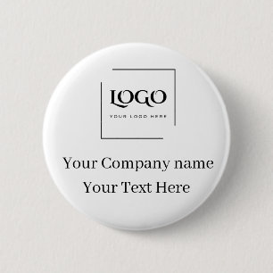 Elegant custom your logo template 6 cm round badge