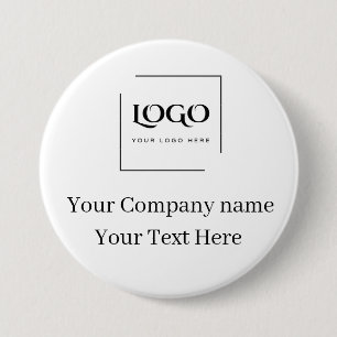 Elegant custom your logo template 7.5 cm round badge