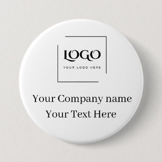 Elegant custom your logo template 7.5 cm round badge