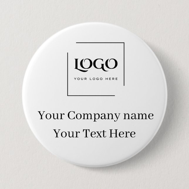 Elegant custom your logo template 7.5 cm round badge (Front)