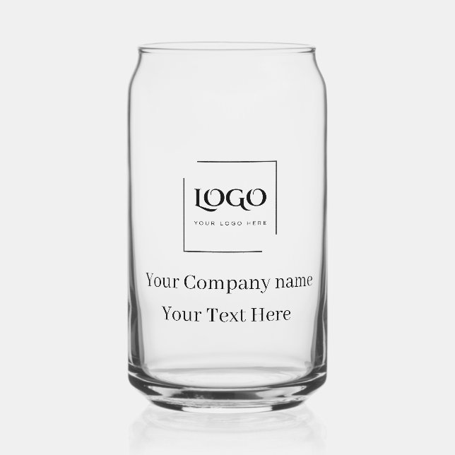 Elegant custom your logo template can glass (Back)