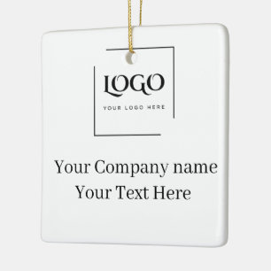 Elegant custom your logo template ceramic ornament