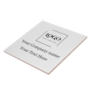 Elegant custom your logo template ceramic tile