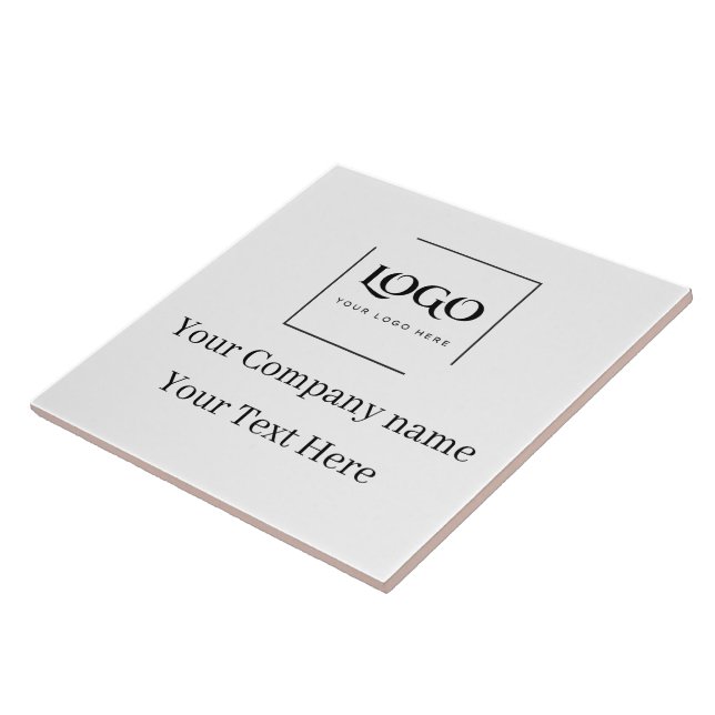 Elegant custom your logo template ceramic tile (Side)