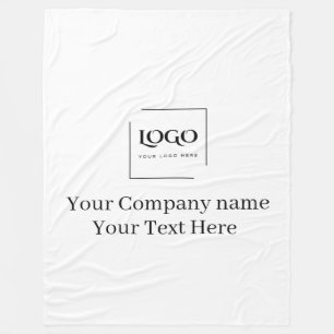 Elegant custom your logo template fleece blanket