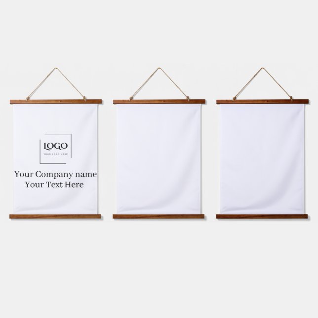 Elegant custom your logo template hanging tapestry (Triple)