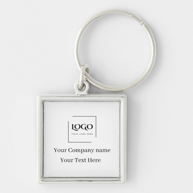 Elegant custom your logo template key ring (Front)